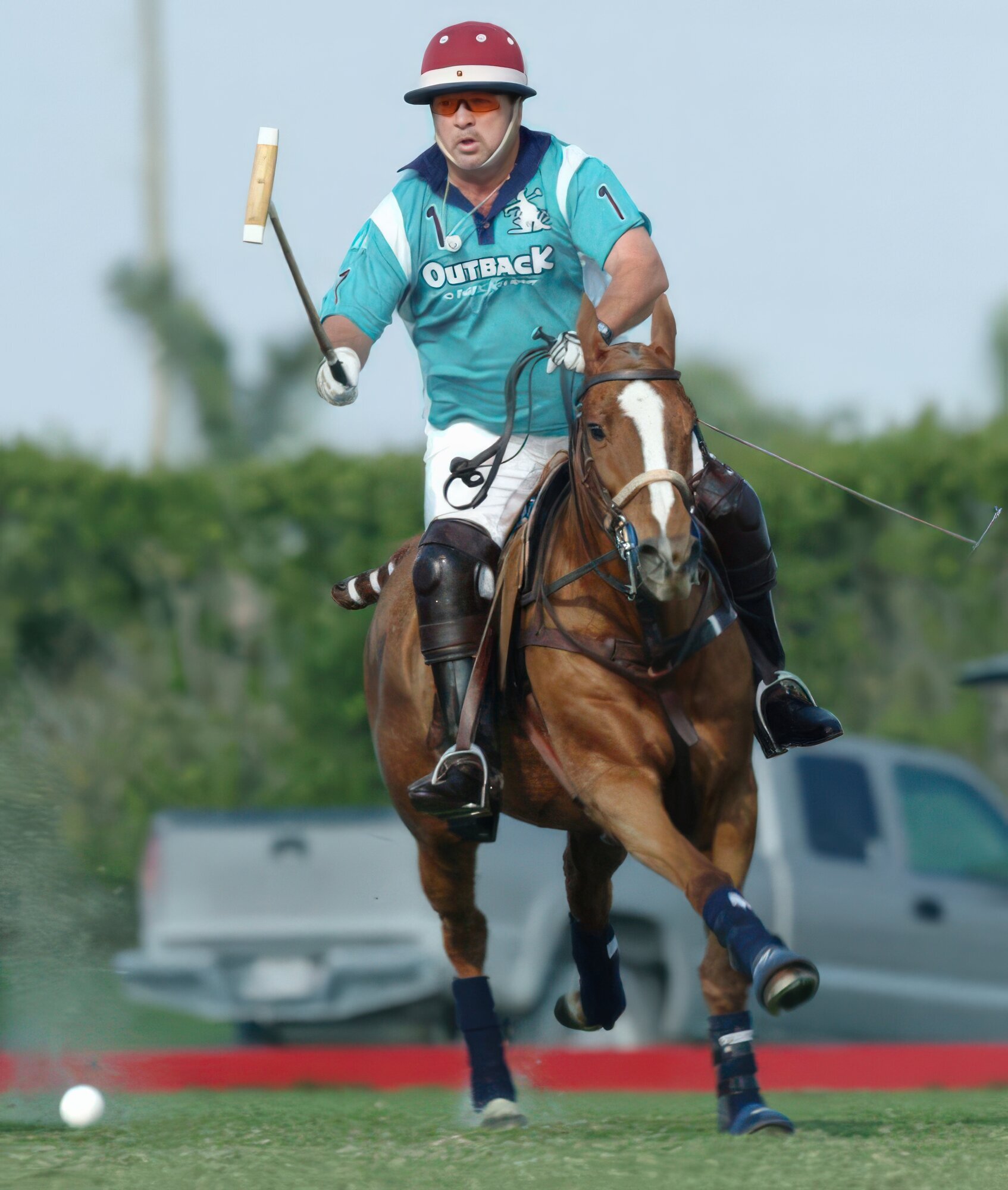 Tim Gannon in action on the polo field