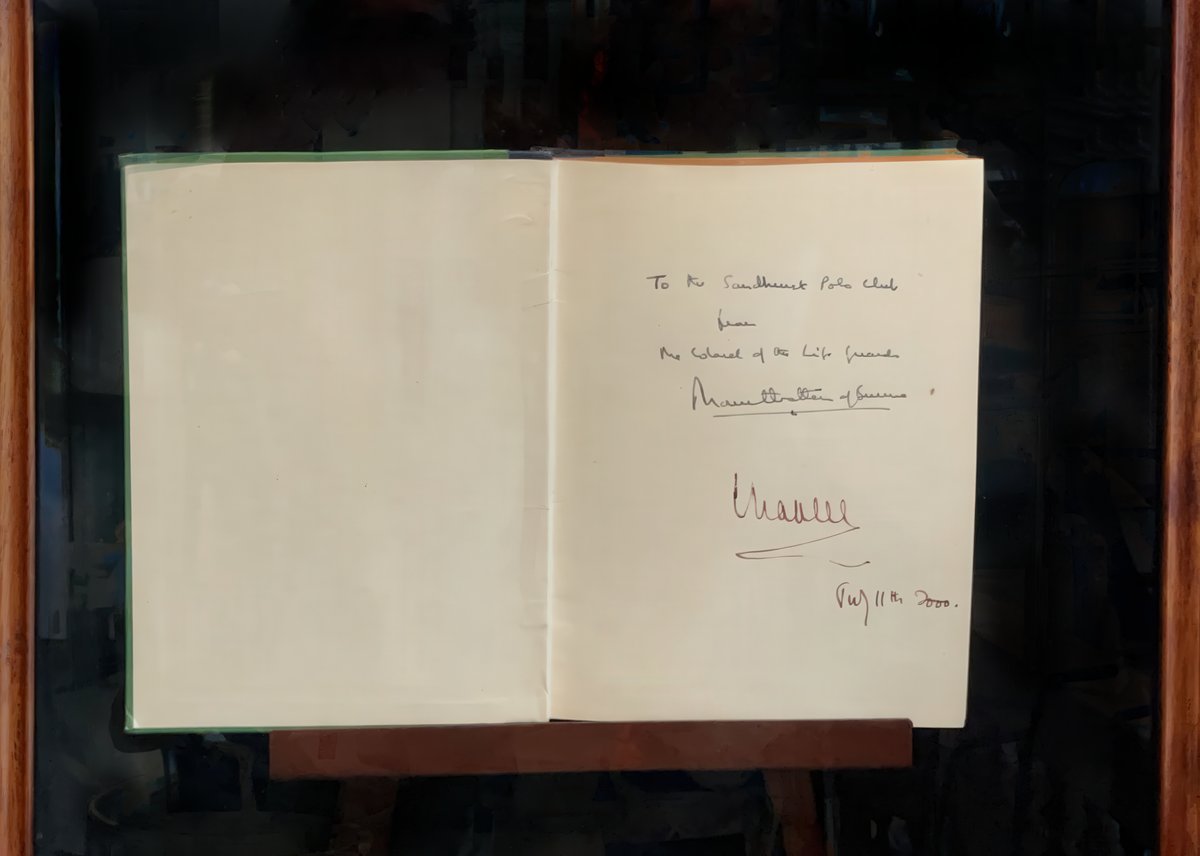 A book inscribed to the Sandhurst Polo Club, signed by King Charles.