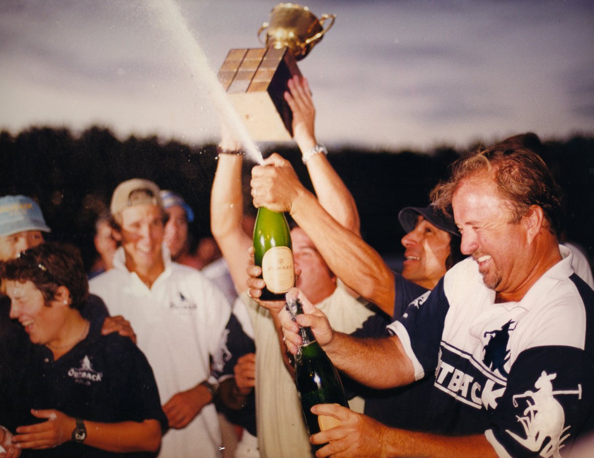 Championship celebration after winning the Gold Cup.