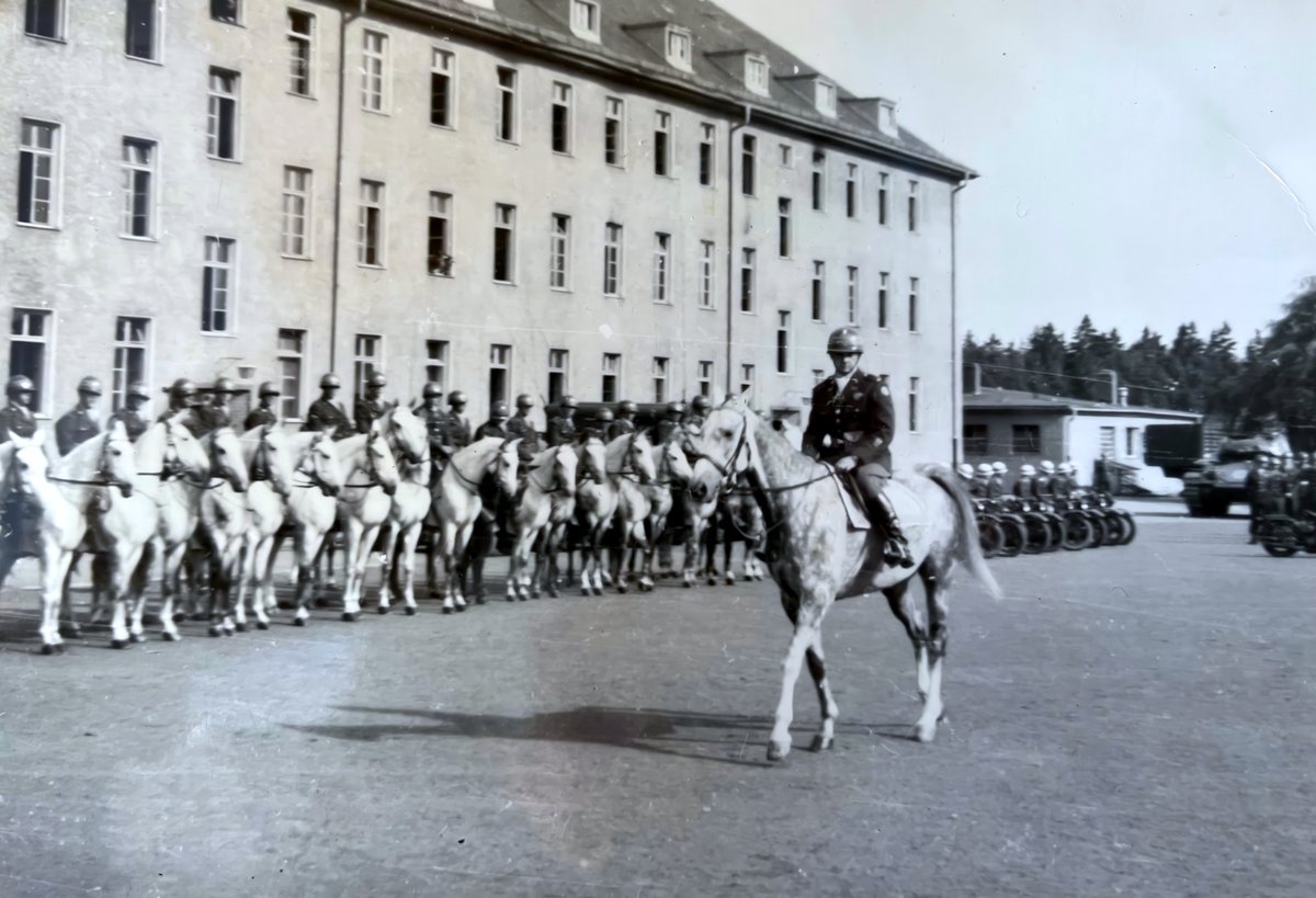 Bud Heatley addressing his troops during World War Two.