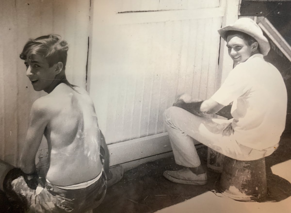 Painting Bud Heatley's stables in El Paso with Phil.