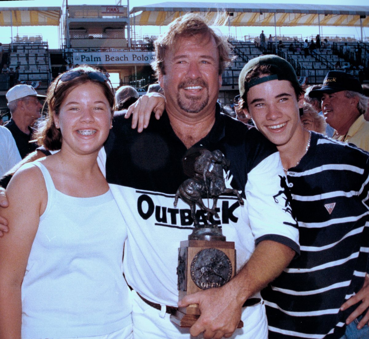 Kathleen and Chris at Palm Beach Polo after a championship.