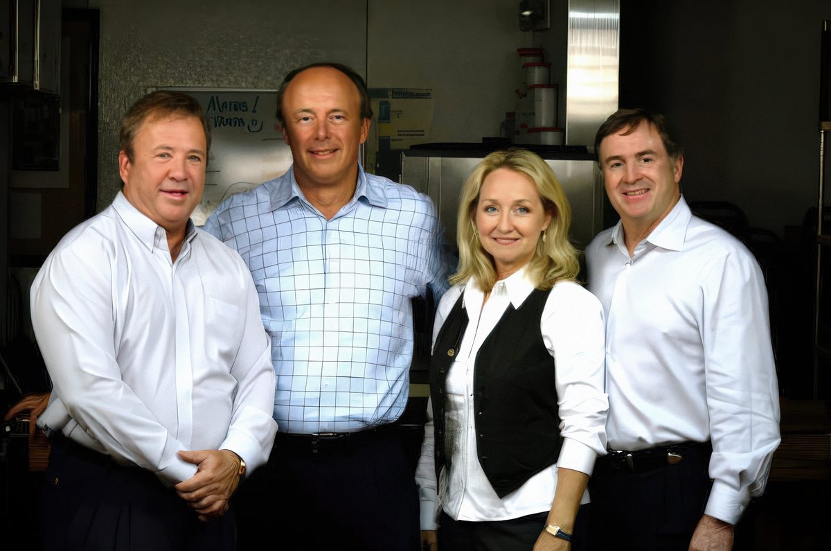 The original founders of Outback Steakhouse.  Tim Gannon, Chris Sullivan, Trudy Cooper, Bob Basham.
