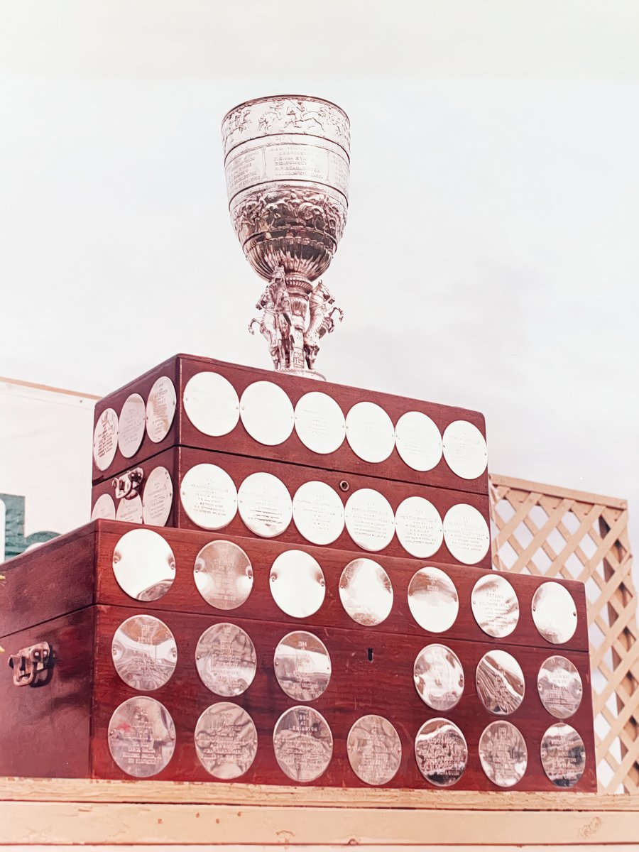 The USPA Open trophy and its 103 championship medallions.