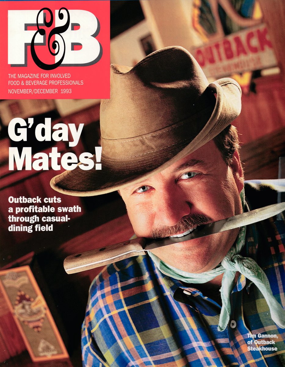 On the cover of F&B magazine, November 1993.