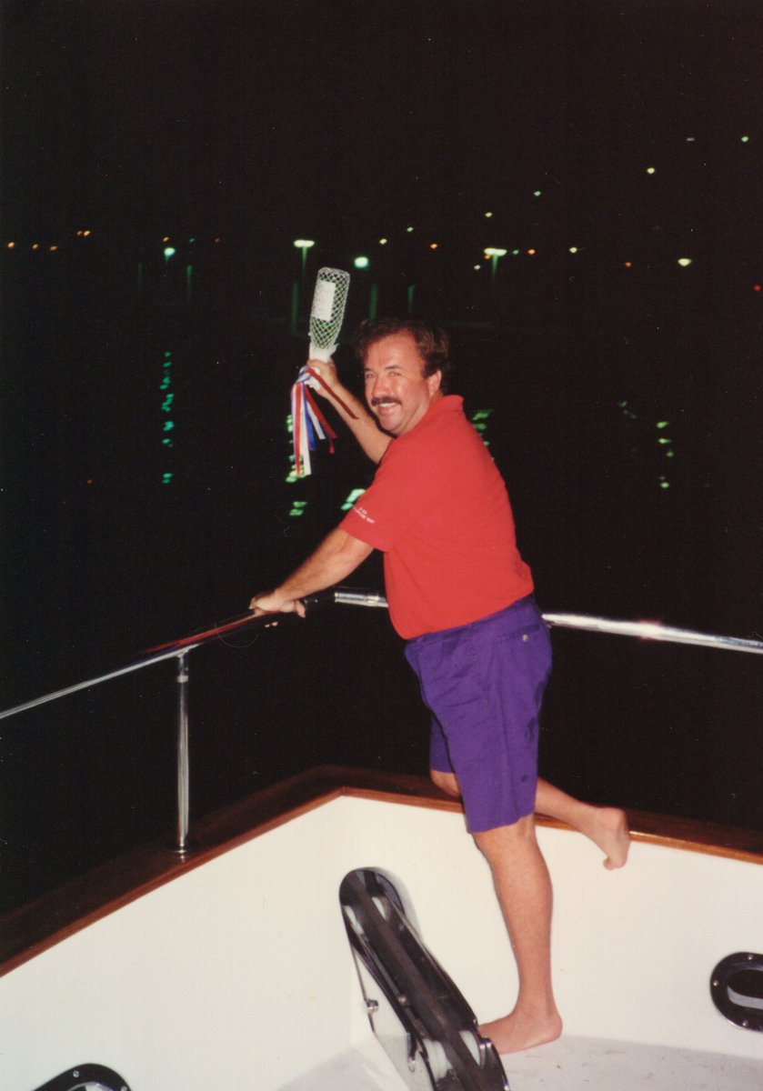 Christening the yacht.