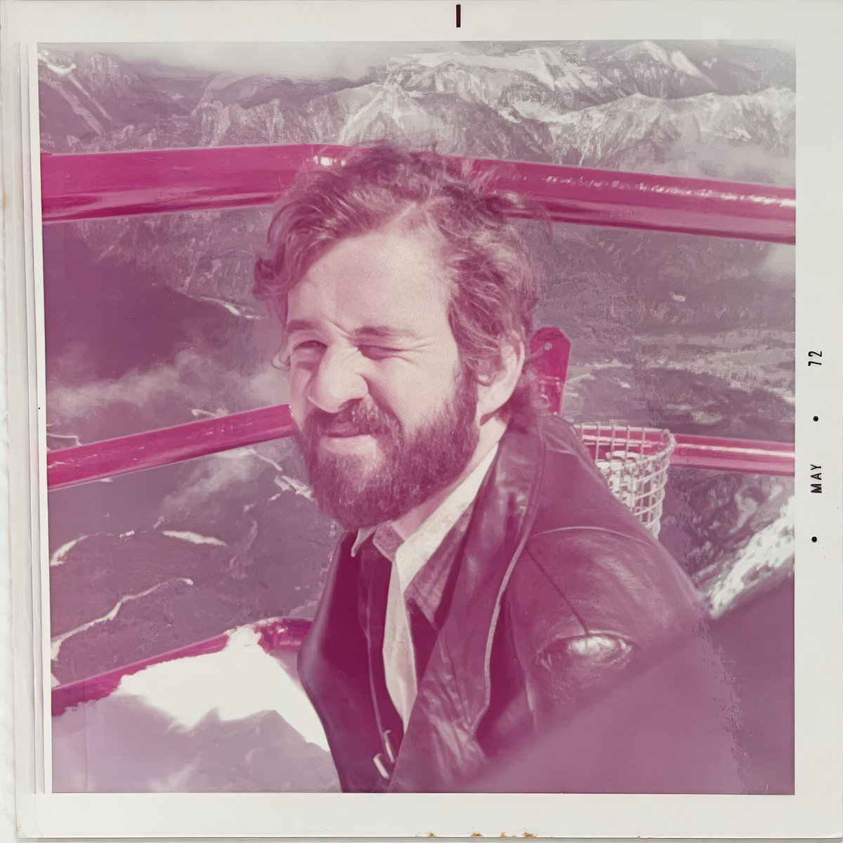 Crossing the Alps by motorcycle, May 1972.