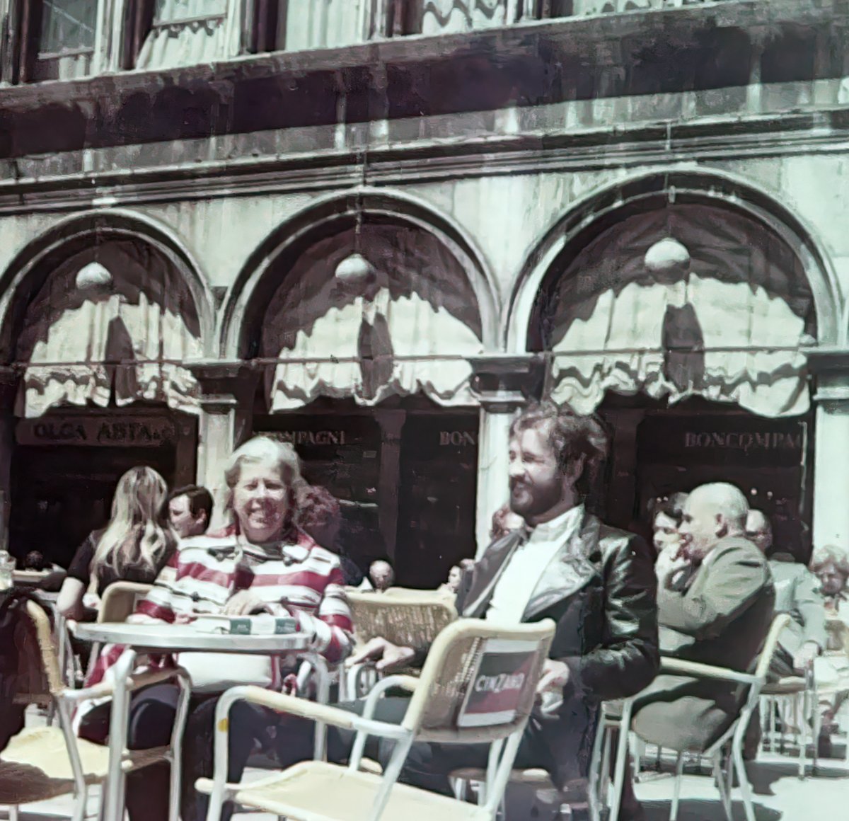 With Mom at Piazza San Marco, Venice.