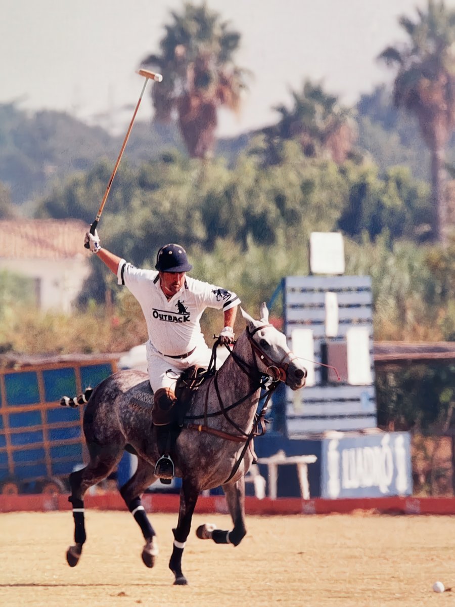 Full backswing during a match.