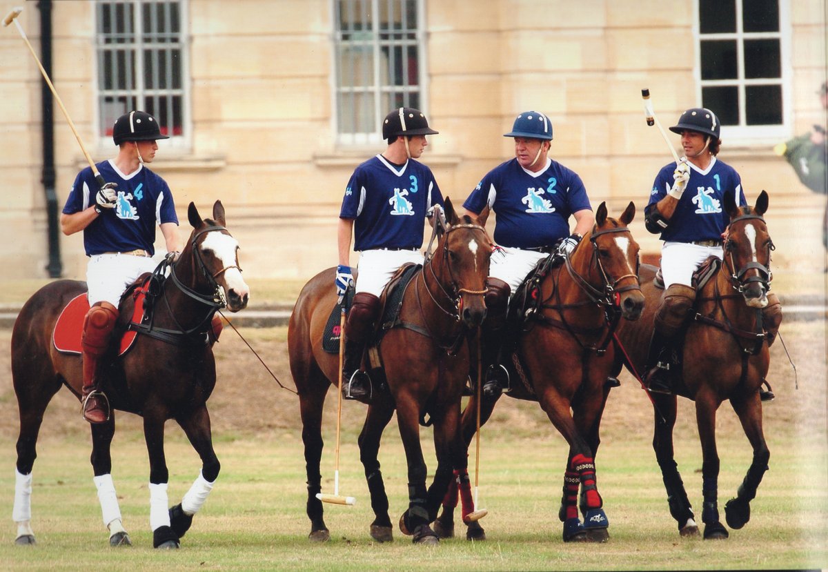 With Prince William, Jose Donoso, and Chris before a match at Sandhurst.