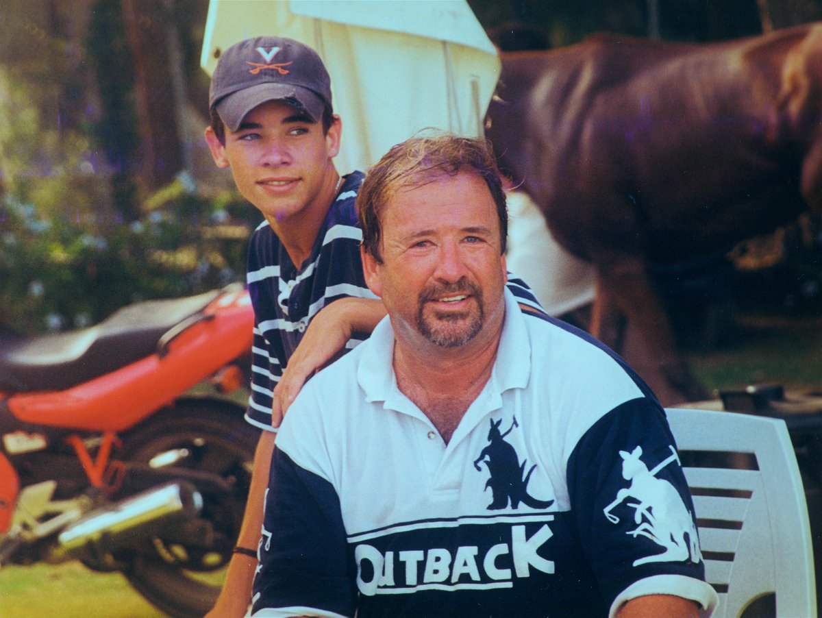 With Chris at the polo club.