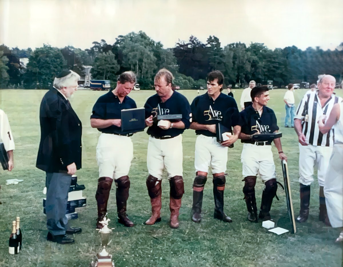 The silver cavalry spurs gifted to King Charles. He wore them at every match after.